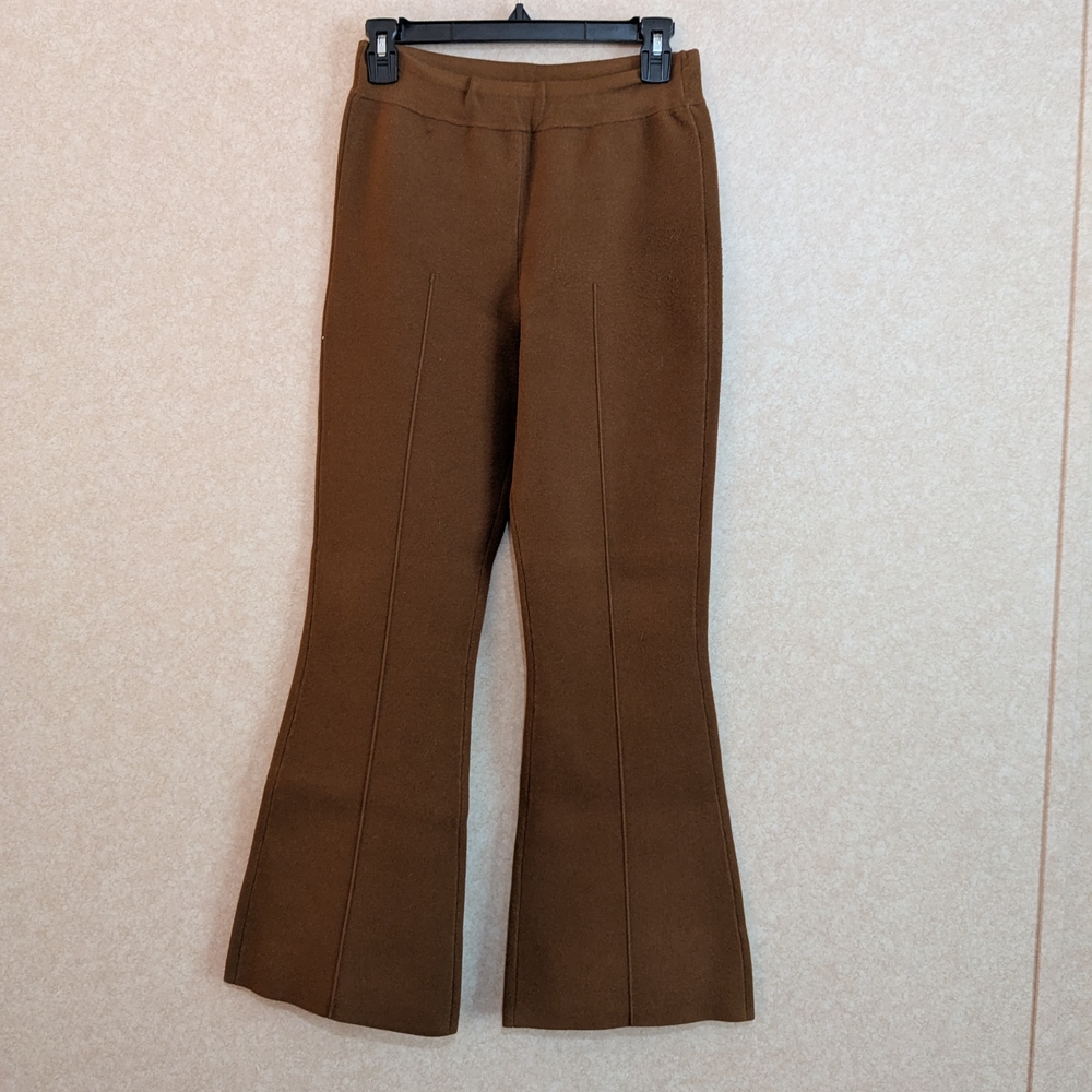 J. Crew Brown Boot Cut Flare Sweater Pants